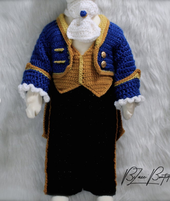 Baby Boy Halloween Crochet PAttern - Beauty and the Beast