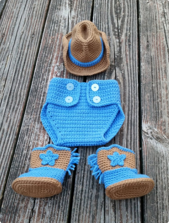 Crochet cowboy cheap outfit