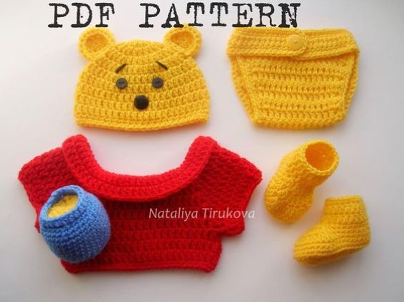 Baby Boy Halloween Crochet Pattern - Winnie The Pooh