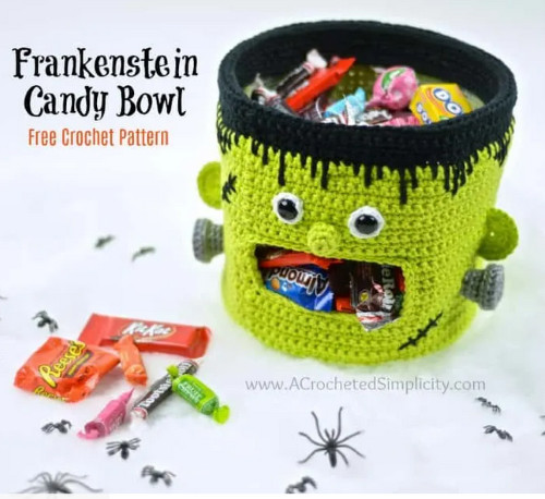 Looking for a Frankenstein Candy Bowl pattern? Discover it and more for free!