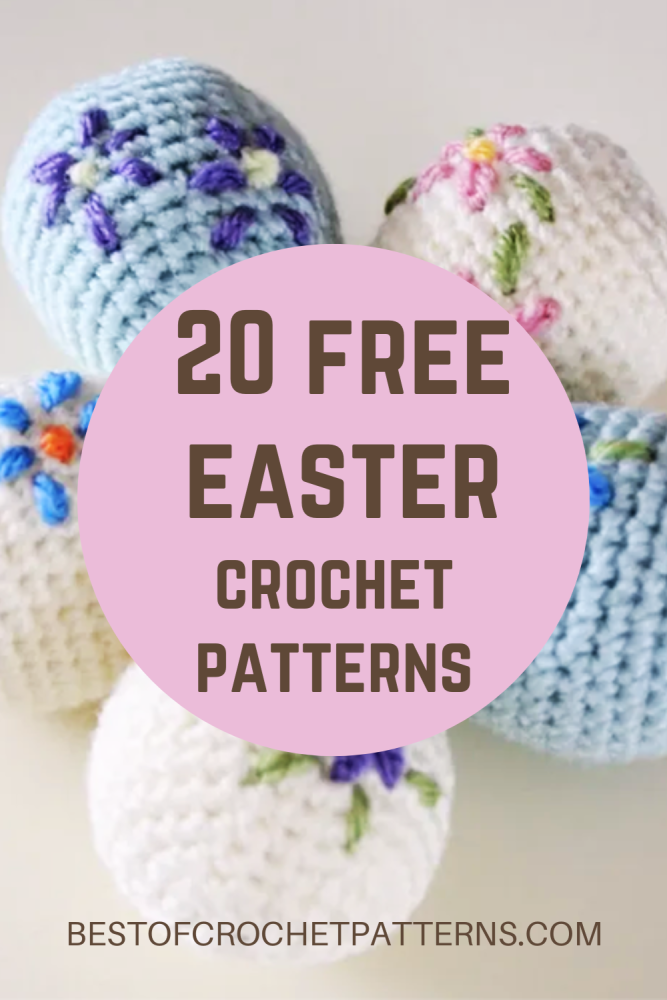 Celebrate Easter with 20 free crochet patterns! From adorable bunnies to beautiful eggs, make your holiday truly special. Click to learn more!