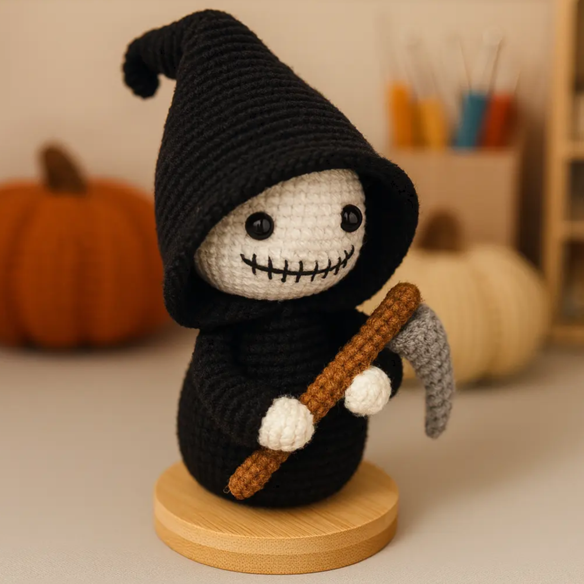 Discover 13 free Grim Reaper crochet patterns, including a spooky blanket, cute amigurumi, mini Reapers, plushies and Halloween keychain projects.